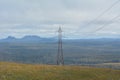 Hydro-electricity power line in Tasmania Australia Royalty Free Stock Photo