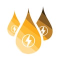 Hydro energy drops  icon Royalty Free Stock Photo