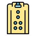 Hydro massage cabine icon vector flat