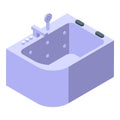 Hydro massage tub icon isometric vector. Spa health Royalty Free Stock Photo