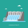 Hydro power plant and factory.