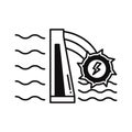 hydro power plant Vector Icon which can easily modify or edit Royalty Free Stock Photo