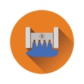 Hydro power station icon
