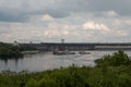 Hydro power station in the Zaporozhye Royalty Free Stock Photo