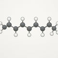 Hydrocarbon Molecular Chain - Organic Chemistry Structure Royalty Free Stock Photo