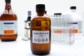 hydrochloric acid in bottle , chemical in the laboratory and industry