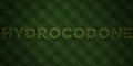 HYDROCODONE - fresh Grass letters with flowers and dandelions - 3D rendered royalty free stock image