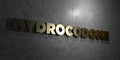 Hydrocodone - Gold text on black background - 3D rendered royalty free stock picture