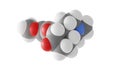 hydrocodone molecule, opiate agonists, molecular structure, isolated 3d model van der Waals