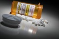 Hydrocodone Pills and Prescription Bottle with Non Proprietary Label