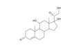 hydrocortisone molecule, structural chemical formula, ball-and-stick model, isolated image hormone cortisol Royalty Free Stock Photo