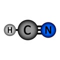 Hydrocyanic acid molecule icon Royalty Free Stock Photo