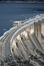 Hydroelectric dam on Lake Corbara, Italy Royalty Free Stock Photo