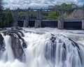 Hydroelectric dam in Grand Falls, New Brunswick Royalty Free Stock Photo