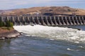 Hydroelectric dam and spillway Royalty Free Stock Photo