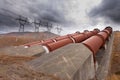 Hydroelectric plant in renewable energy concept Royalty Free Stock Photo
