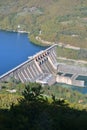 Hydroelectric power dam Perucac, river Drina in Serbia Royalty Free Stock Photo