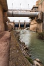 Hydroelectric power plant with concrete dam