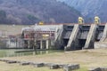 The hydroelectric power plant on Olt river Royalty Free Stock Photo