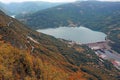 Hydroelectric power plant Perucac on Drina river autumn season Royalty Free Stock Photo