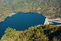 Hydroelectric power plant Perucac on Drina river. Royalty Free Stock Photo