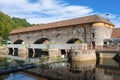 Hydroelectric power plant Rudolf-Fettweis at the river Murg Royalty Free Stock Photo