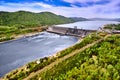 Hydroelectric power station in Krasnoyarsk Royalty Free Stock Photo