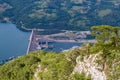 The hydroelectric power station on the Lake Perucac and river Drina, Bajina Basta, Serbia Royalty Free Stock Photo