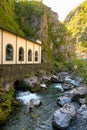Hydroelectric power station in the mountains of Italy. Royalty Free Stock Photo