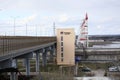 Hydroelectric pumped storage power plant on Volga river Royalty Free Stock Photo