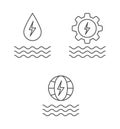 Hydroelectricity outline icon