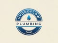 Hydroflow plumbing logo Royalty Free Stock Photo