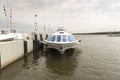 Hydrofoil berthed at Peterhof Palace St Petersburg Russia