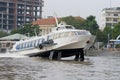 Hydrofoil boat on Saigon River Royalty Free Stock Photo