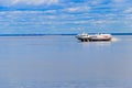 Hydrofoil boat sailing on Gulf of Finland near St. Petersburg, Russia Royalty Free Stock Photo