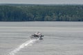 Hydrofoil going on Saigon River Royalty Free Stock Photo