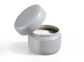 Hydrogel golden cosmetic eye patch jar. Cosmetic product for skin. patches under the eyes. collagen mask 3d render