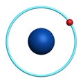 Hydrogen atom on white background Royalty Free Stock Photo