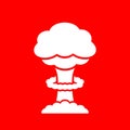 Hydrogen bomb blast vector icon