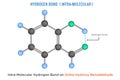 Hydrogen Bond, Intra molecular Hydrogen Bond in Ortho Hydroxy Benzaldehyde Royalty Free Stock Photo