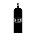Hydrogen chloride gas cylinde icon