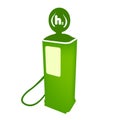 Hydrogen clean fuel pump vector Royalty Free Stock Photo