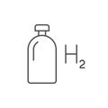 Hydrogen cylinder line outline icon Royalty Free Stock Photo
