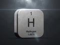 Hydrogen element from the periodic table Royalty Free Stock Photo