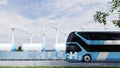 Hydrogen energy storage gas tank for hydrogen Fuel cell bus Royalty Free Stock Photo