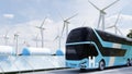 Hydrogen energy storage gas tank for hydrogen Fuel cell bus Royalty Free Stock Photo