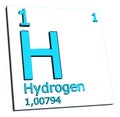 Hydrogen form Periodic Table of Elements Royalty Free Stock Photo