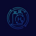 hydrogen gas refill line vector icon Royalty Free Stock Photo