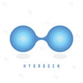 Hydrogen H2 Icon Concept. Renewable Eco Energy. Hydrogen Energy Powered by Renewable Electricity. Hydrogen H2 Vector Illustration Royalty Free Stock Photo