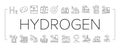 Hydrogen Industry Collection Icons Set Vector . Royalty Free Stock Photo